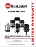 MGM Brakes releases NEW Limited Warranty Policy